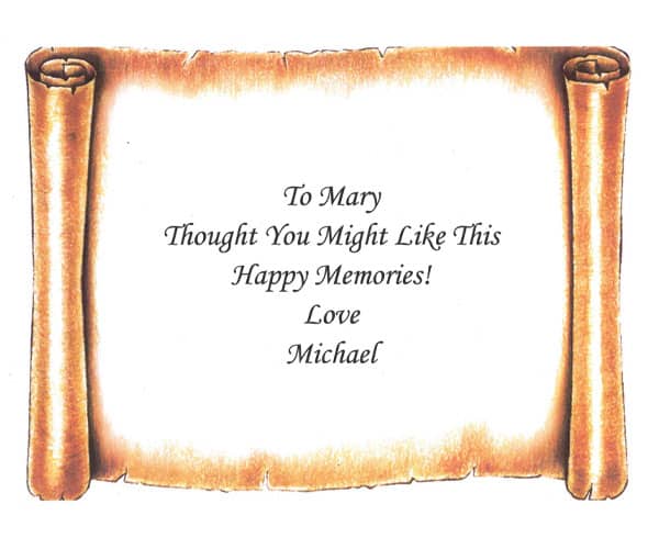 Scroll message example